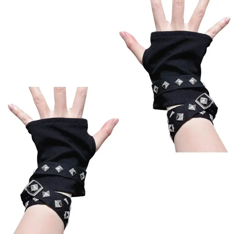 652F Breathable Arm Sleeves Punk Elastic Arm Covers for Women Teens Dancing Event