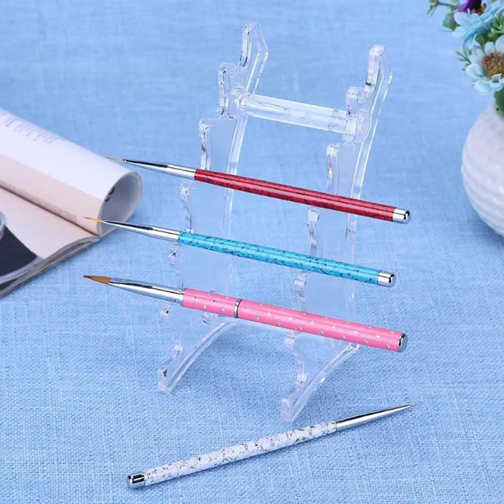 

2Pcs Makeup Brush Drying Rack 7-Layer Horizontal Organizer Portable Compact Brush Pen Holder for Desk Vanity Storage