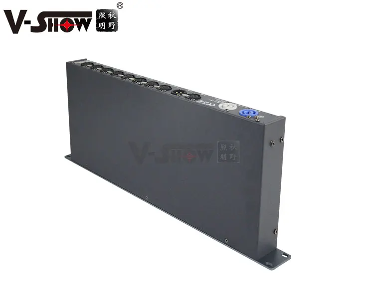 V-Show Best quality 8CH DMX Splitter DMX512 Light Stage Lights Signal Amplifier Splitter 8 way DMX Distributor