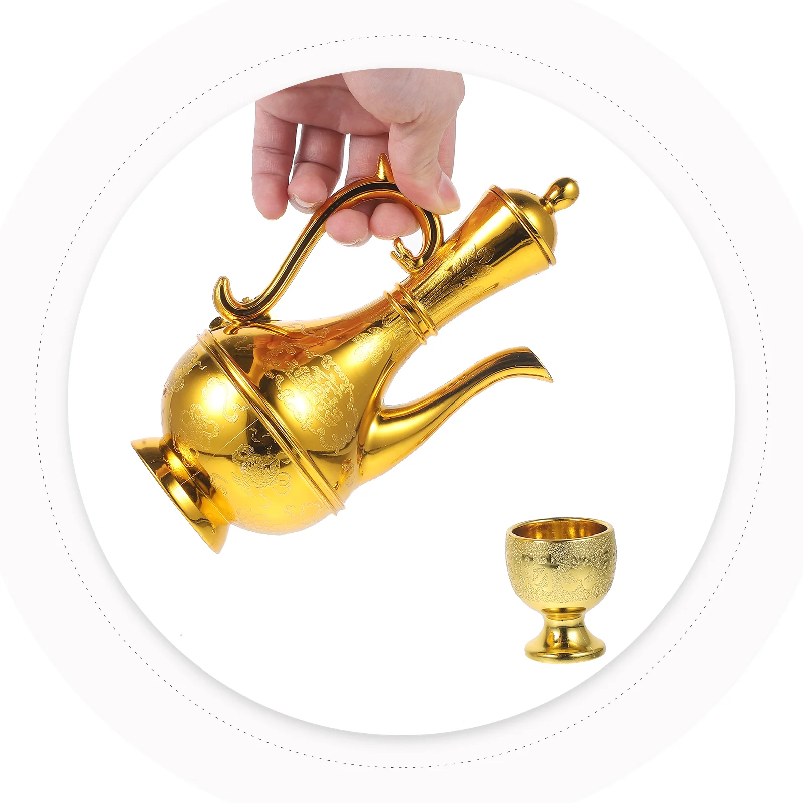 Attract Wealth Retro Kettle Offering Goblet Decorative Cup Imitation Ceramic Vintage Glass Pp Worship Small