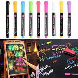 Dust Free Liquid Chalk Pen Erasable Multi-Color Whiteboard Art Marker Pen Highlighters For Blackboard Graffiti LED Board Writing