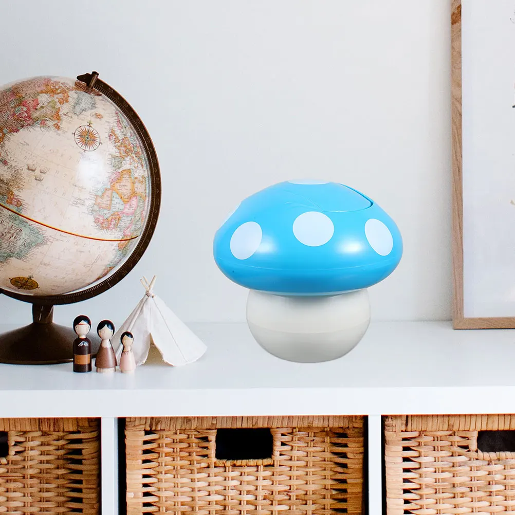 

2Pcs Tabletop Trash Can Cute Mushroom Design Dustbin Compact Garbage Bucket for Desk Living Room Bedroom Multi-Use Small Bin
