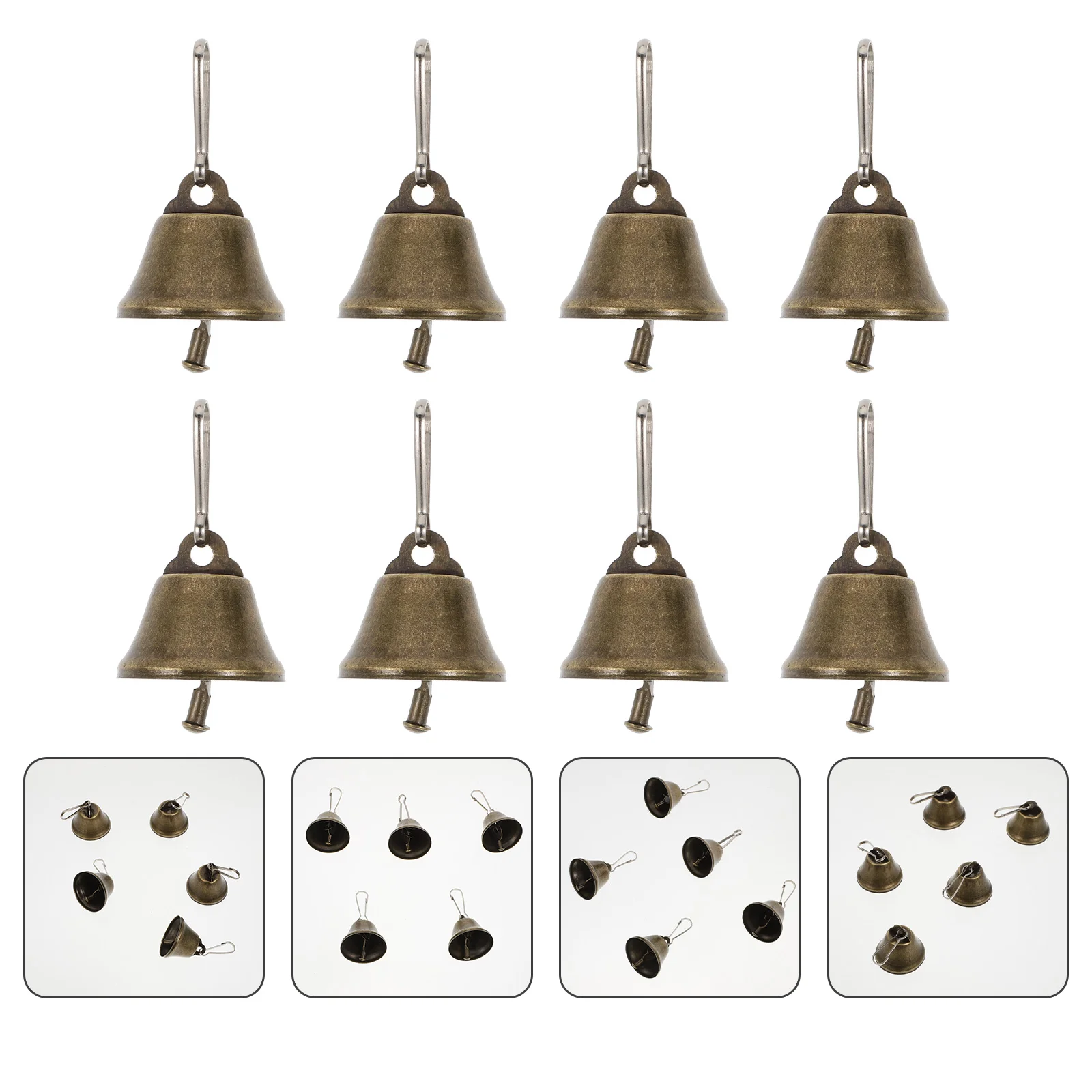

25 Pcs Bronze Horn Bell Copper Hanging Decor Pendants Xmas Tree Christmas Craft