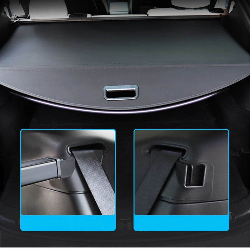 Trunk Cargo Cover For Tesla Model YSecurity Shield Rear Luggage Carrier Curtain Retractable Partition Privacy Car Interior