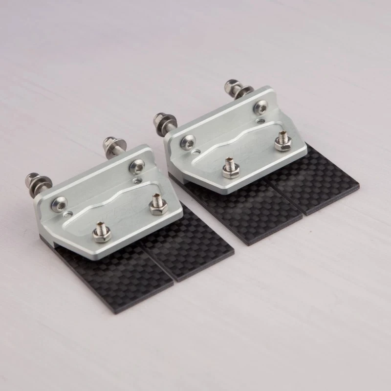 1Pair RC Brushless Electric Boat Carbon Fiber+Aluminum Water Pressure Board 42x42x16.5mm Trim Flaps Reduce Resistance Full Speed
