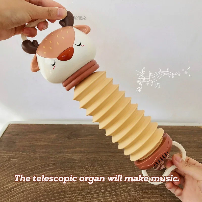 Crib Pendant Bed Bell Stroller 2-in-1 Electronic Accordion Children Toddler Rattles Sensory For Newborn Toys