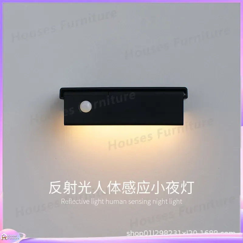 Wireless Charging Night Light Human Body Induction Sensor Anti Glare Smart LED Lamp for Bedroom Bedside Aisle Corridor Toilet