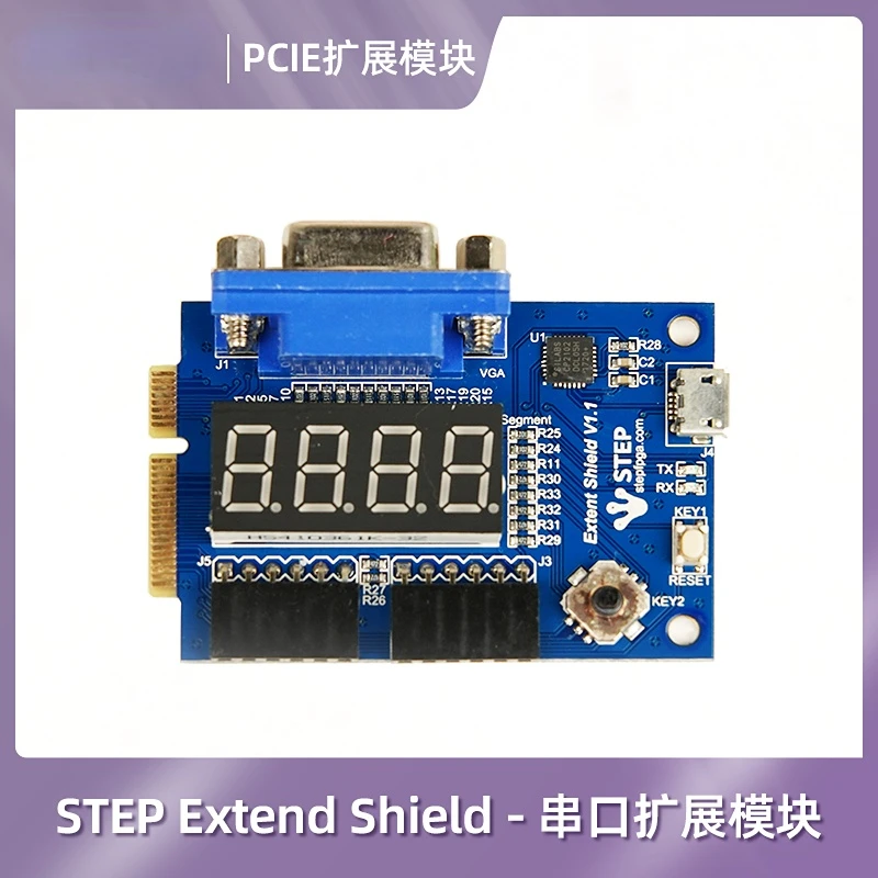 

Serial Expansion Module with Small Feet STEP FPGA Development Board VGA, PMOD Interface, Digital Tube