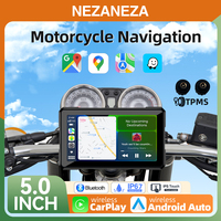 5Inch Motorcycle Navigation CarPlay Android Auto Waterproof IP67 Bluetooth Voice Assistant IPS Portable Touch Display Screen