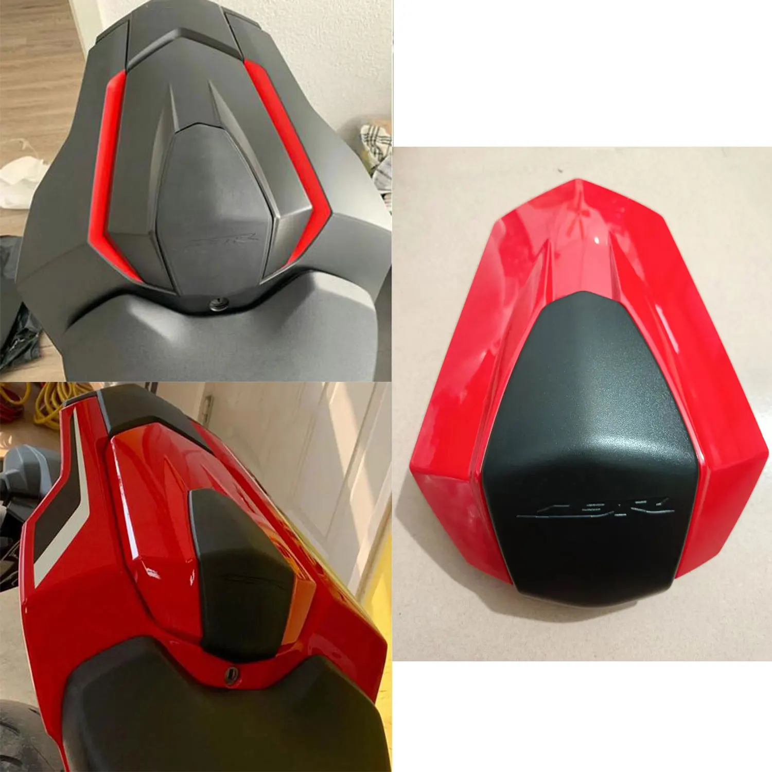 Para honda cbr1000rr cbr 1000 rr fireblade sp sp2 2017 2018 2019 2020 2021 motocicleta pillion assento traseiro do passageiro cowl capa vermelha