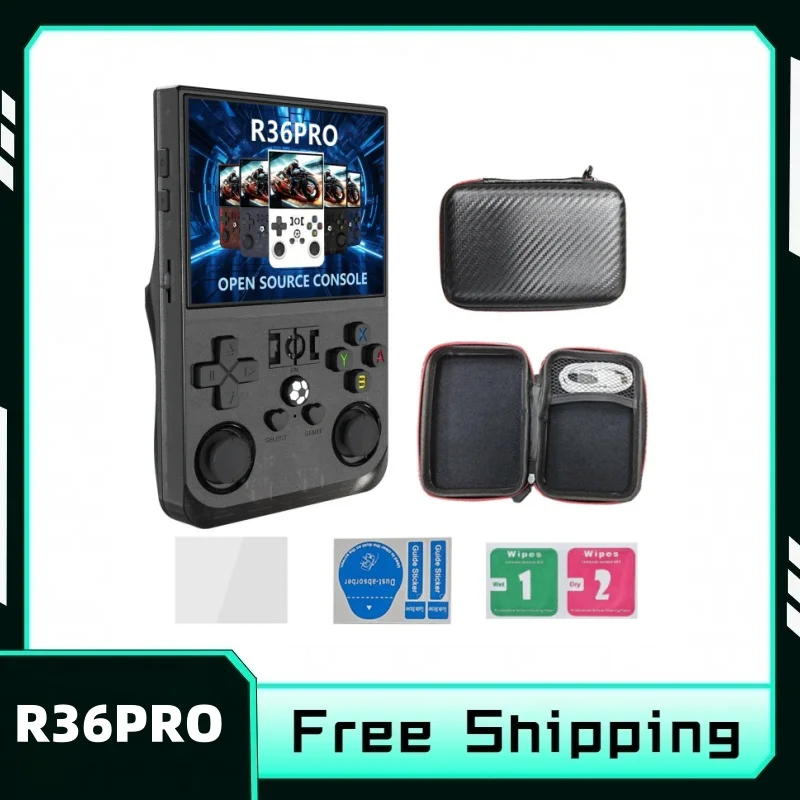 

R36PRO Retro Handheld Game Console Dual Joysticks Portable Video Player 3.5-inch IPS Screen Linux SystemPS PSP Game Player