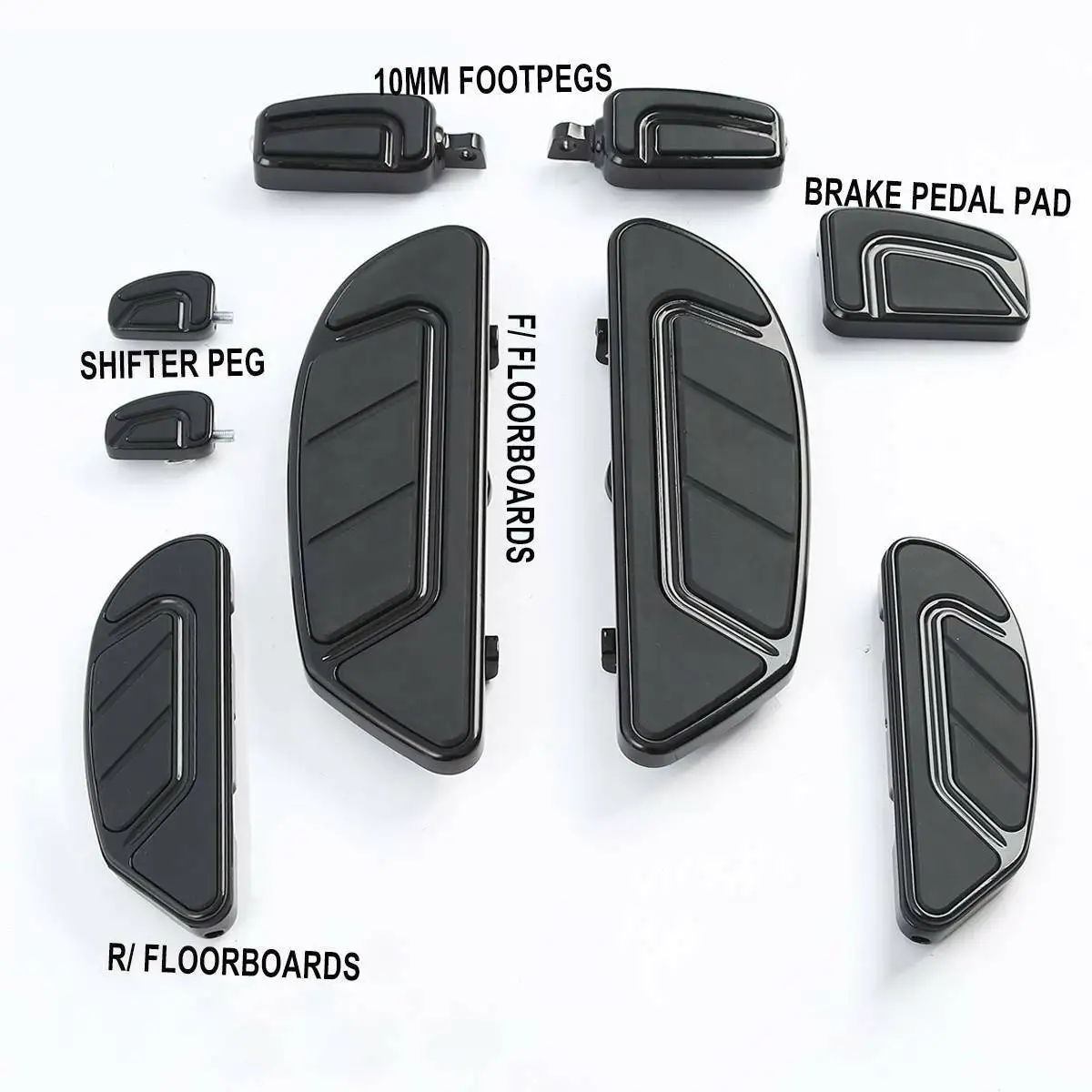 Motorcycle Floorboard Foot Board Shifter Brake Foot Pegs For Harley Touring Road Glide 1993-2024