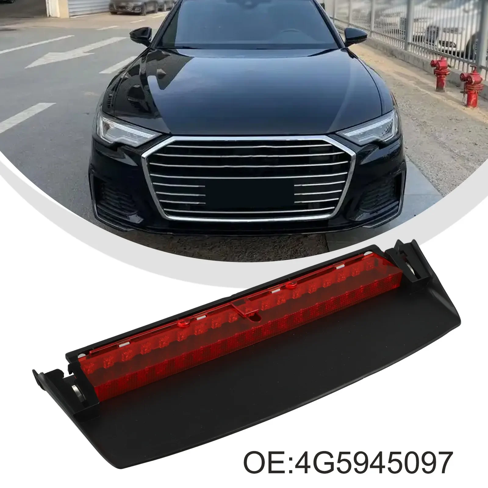 ل A6 C7 2011-2018 الذيل ارتفاع جبل الفرامل وقف الضوء 4G 5945097   ضوء الفرامل الثالث ضوء إيقاف الفرامل المركزية الخلفية