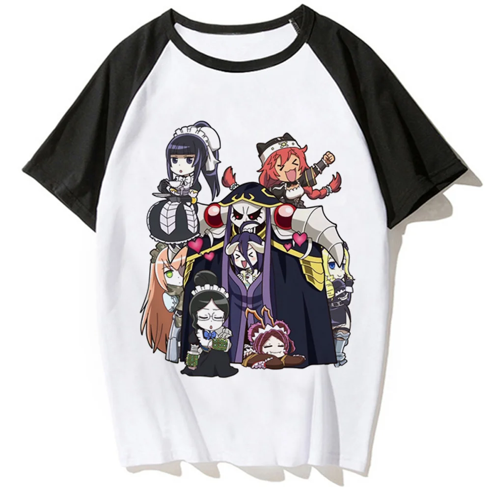 Overlord top women designer Tee female Japanese comic anime clothing