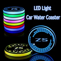 LED Car Water Coaster Smart Induction Luminous Water Cup Pad USB Charging Decoration for MG ZS