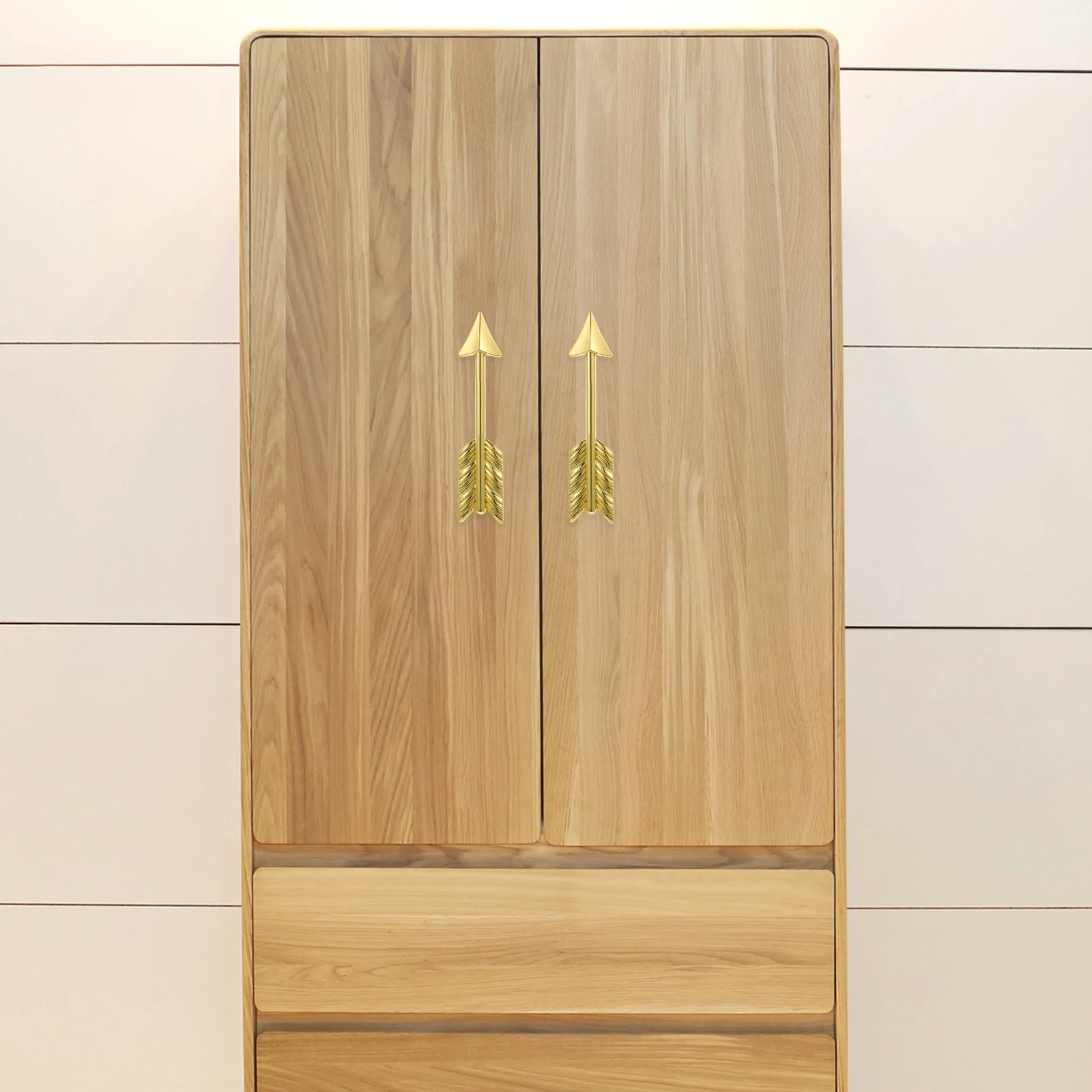 

Cabinets Arrow-shaped Handle Drawer Pulls Wardrobe Dresser Gold Handles Ancient Silver for Cupboards