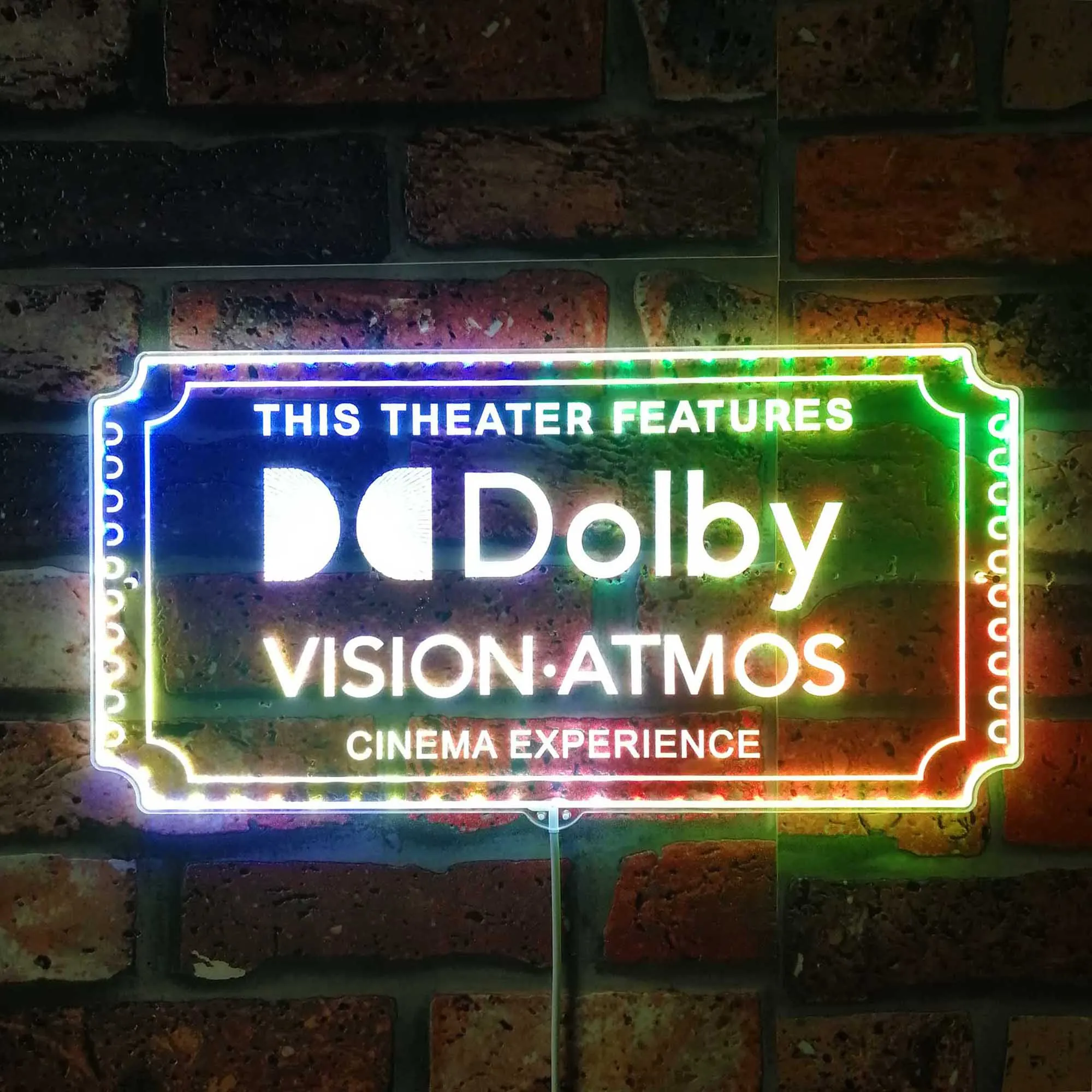 

Светодиодный знак Dolby Vision Atmos Neon RGB Edge Lit