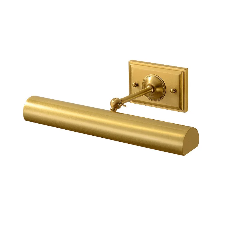 Luz de parede vintage para banheiro, espelho de cobre completo, diodo emissor de luz frontal, imagem, iluminação, pintura a óleo