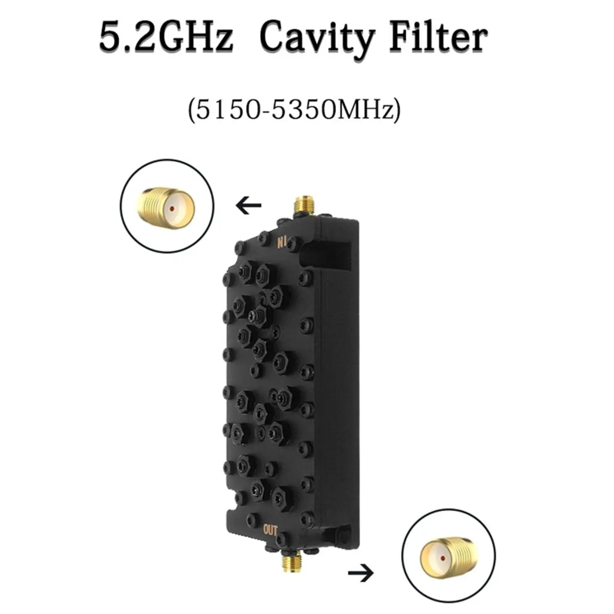 PROMOTION~ 5.2GHz//5.8G Indoor Bandpass 100MHz Filter Cavity Filter WIFI Network Filter FPV Drone Use 5.2G