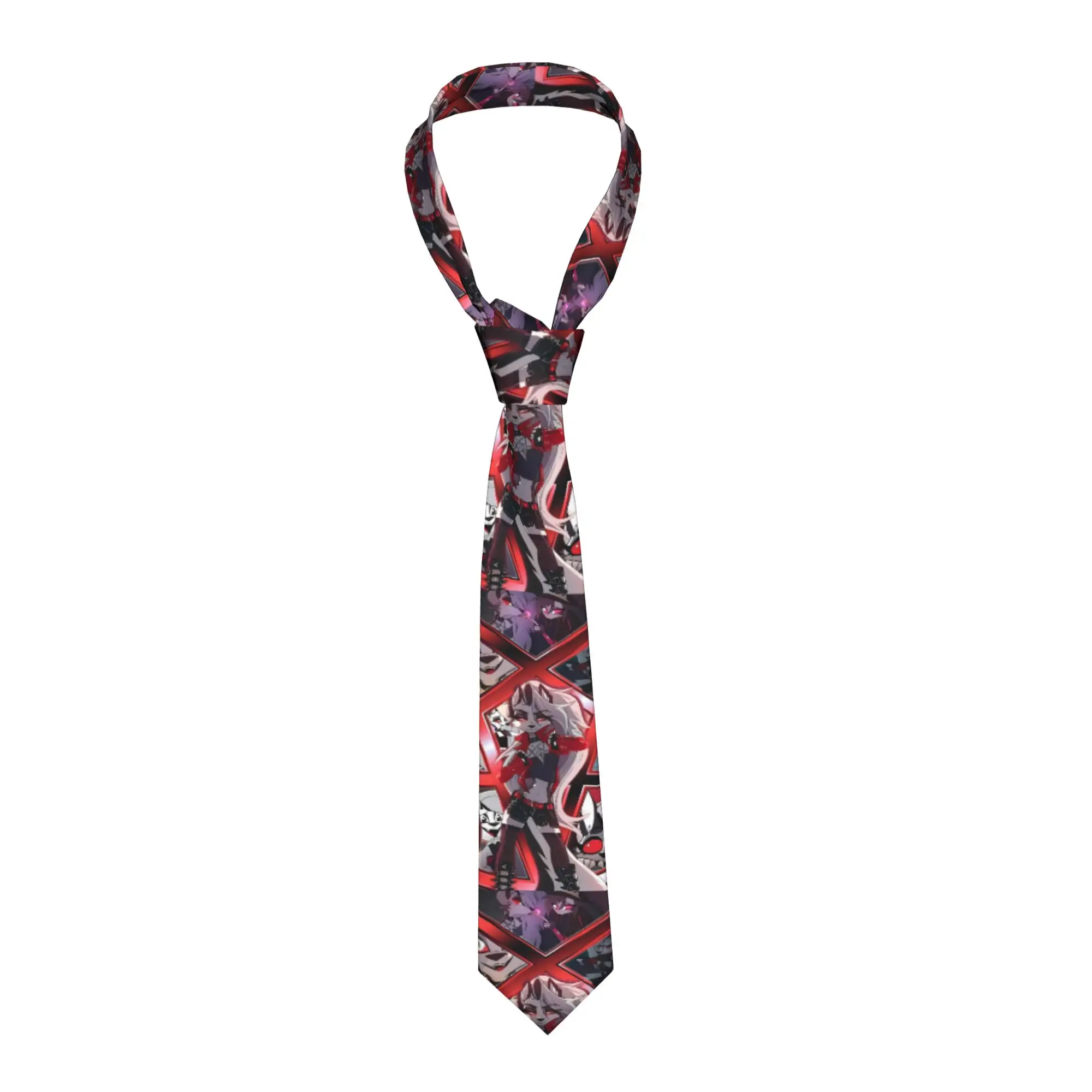 Corbata para hombre Helluva Boss Loona, corbata informal novedosa con estampado para uso diario, accesorios de corbata de gran calidad para fiestas
