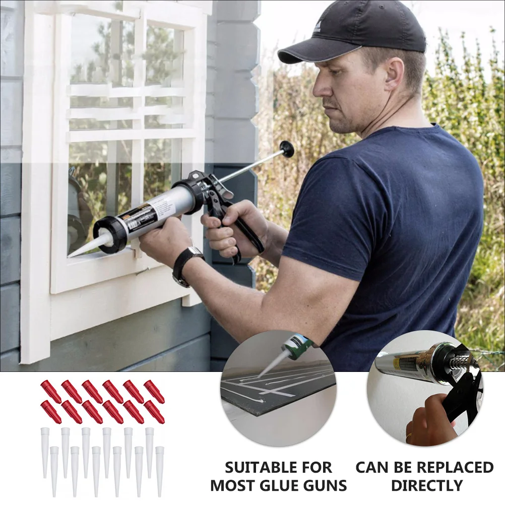 12Pcs Caulk Cap Set Easy Use Protective Covers for Sealing Preserving Caulking Tubes Caulk Saver Accessory Sealer Saver
