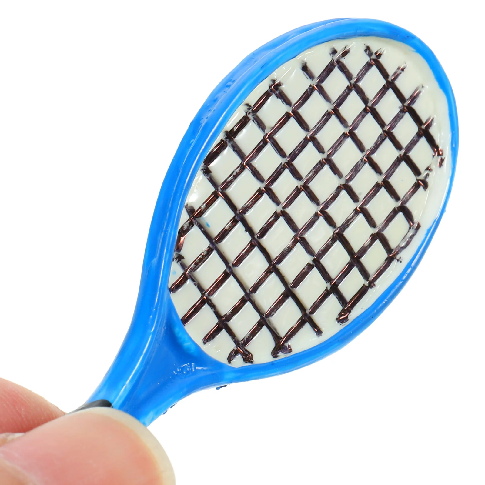 

4pcs Mini Simulation Tennis Racket Models Durable Home Desktop Decor Kids Play House Accessory Tennis Racket Decoration
