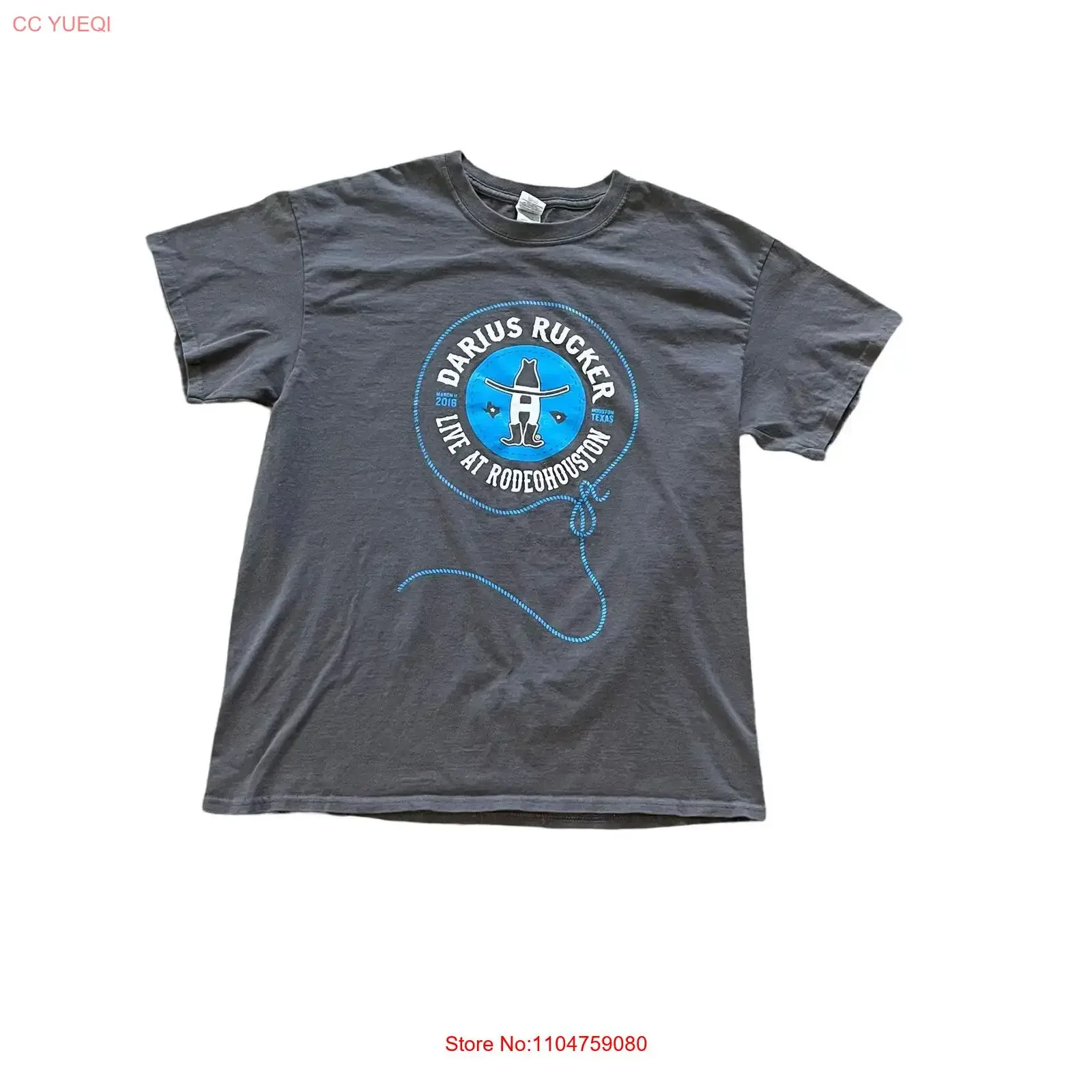 Darius Rucker Live at Rodeohouston 2016 Houston Texas T Shirt Adult Large vintage Washed Versatile Stretched