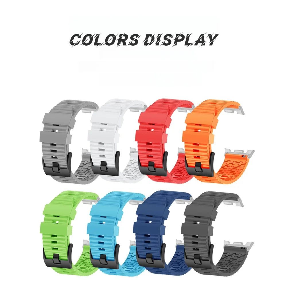 ลูปแบนด์สำหรับซัมซุงกาแล็กซี่วอทช์ 8 44 มม./40 มม.สายคล้องคอรูปแบบคลื่นซิลิโคนล้างทำความสะอาดได้กีฬาสมาร์ทวอท์ชผู้ชายผู้หญิง
