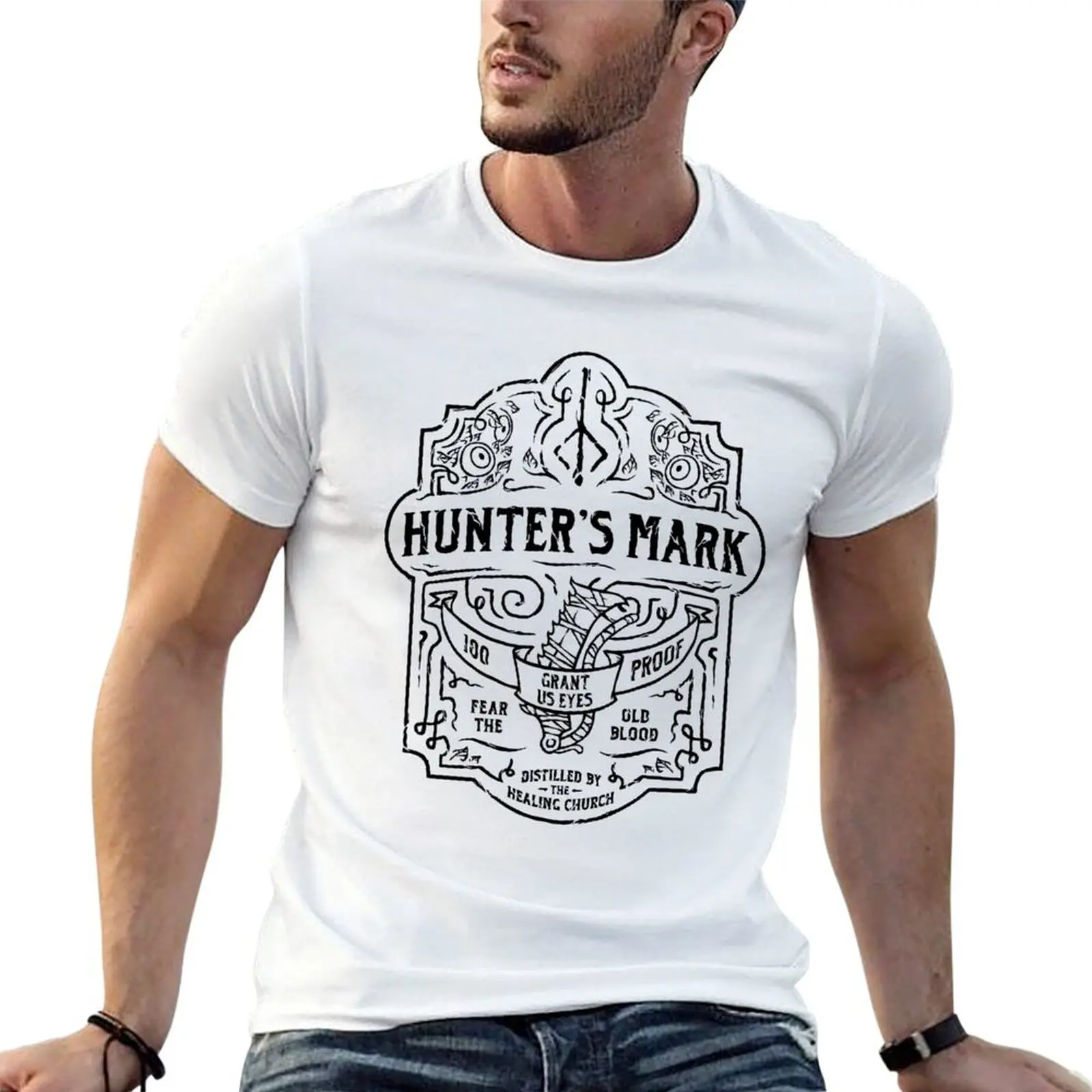 Hunter's Mark Whiskey - Bloodborne T-Shirt cotton man t-shirts custom t-shirts t shirts for men pack