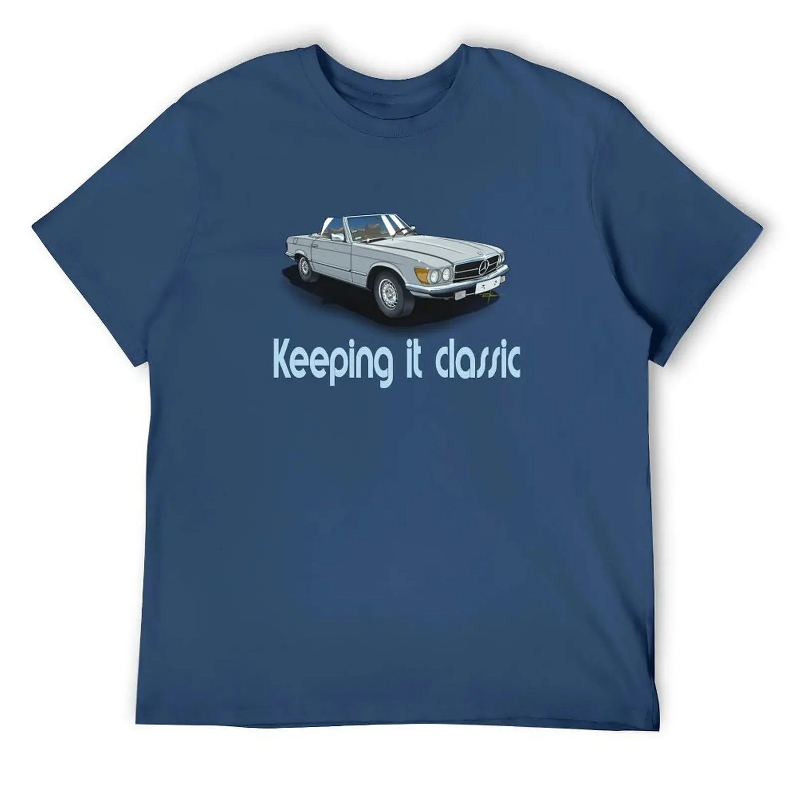 Keeping It Classic Mercedes 450SL (R107) Color Illustration T-Shirt vintage luxury t-shirt mens shirts graphic tee