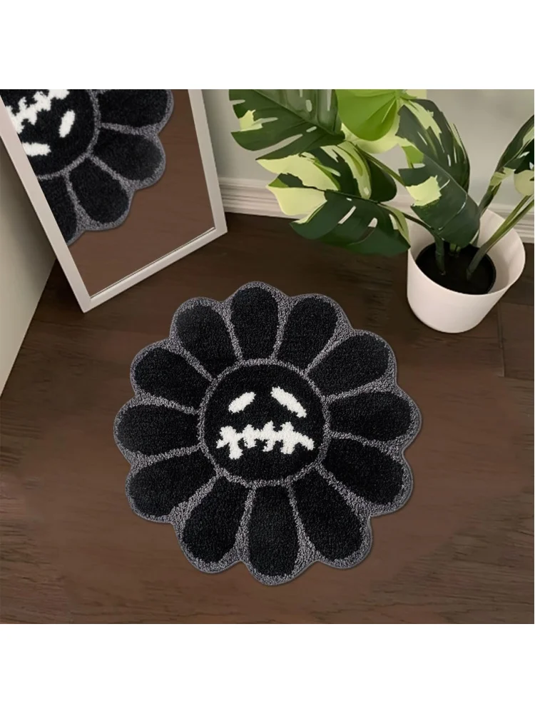 VIKAMA Gothic Zonnebloem Antislip Vloermat Absorberend Badkamer Woonkamer Slaapkamer Nachtkastje Tapijt Huis Decoratief Tapijt - afbeelding 2