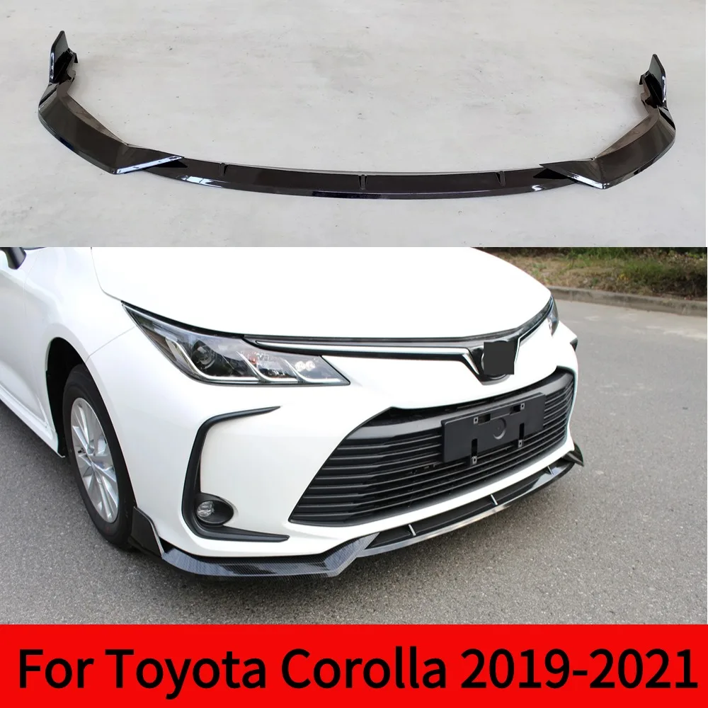 Car Accessories Front Bumper Lip Spoiler Splitter Diffuser Detachable Body Kit Cover Guard For Toyota Corolla 2019 2020 2021