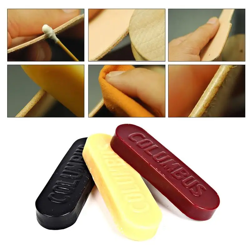 Leather Edge Wax Leather Craft DIY Handmade Processing Grinding Tool Leather Edge Shoes Polishing Wax 3colour Burnishing Wax