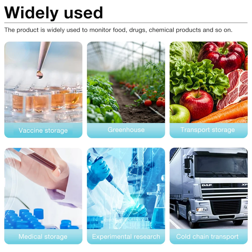 2025 -30 ° C~70 ° Enregistreur de données de température C, rapport USB 65000 Points, utilisation répétée, enregistreur USB 2.0, analyseur de température NTC pour chaîne du froid