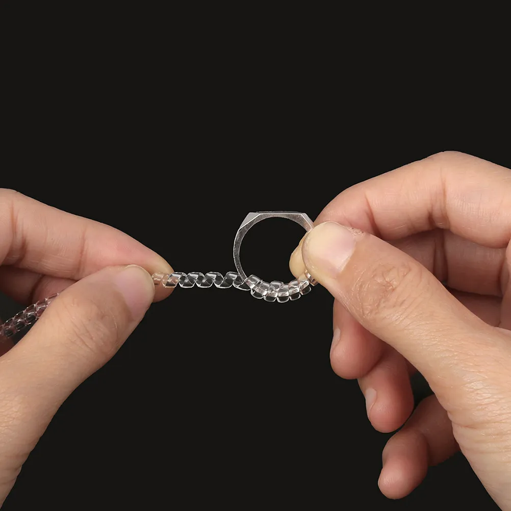 15Pcs Premium Spring Ring Tighteners Adjustable Elastic Sizers for Women Men Broadband Rings Jewelry Ring Resizer Guard