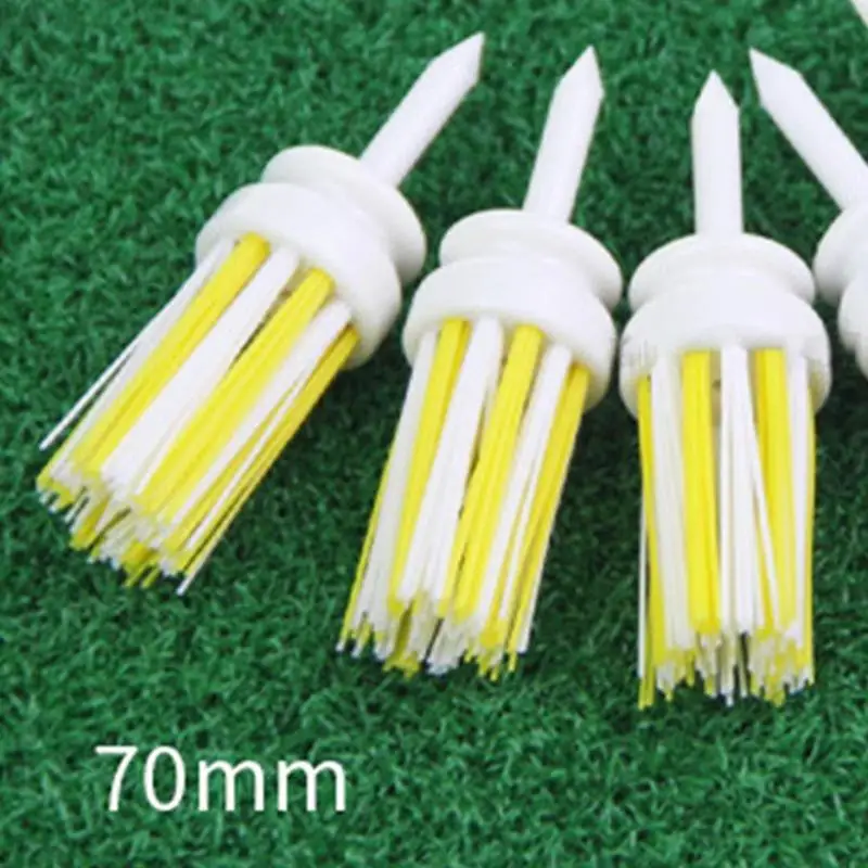 Plastic Golf Tees Brush Unbreakable Tee 54/70/83mm Golfing Tees Plastic Long Ball Base Low Friction Golf Practice Kit