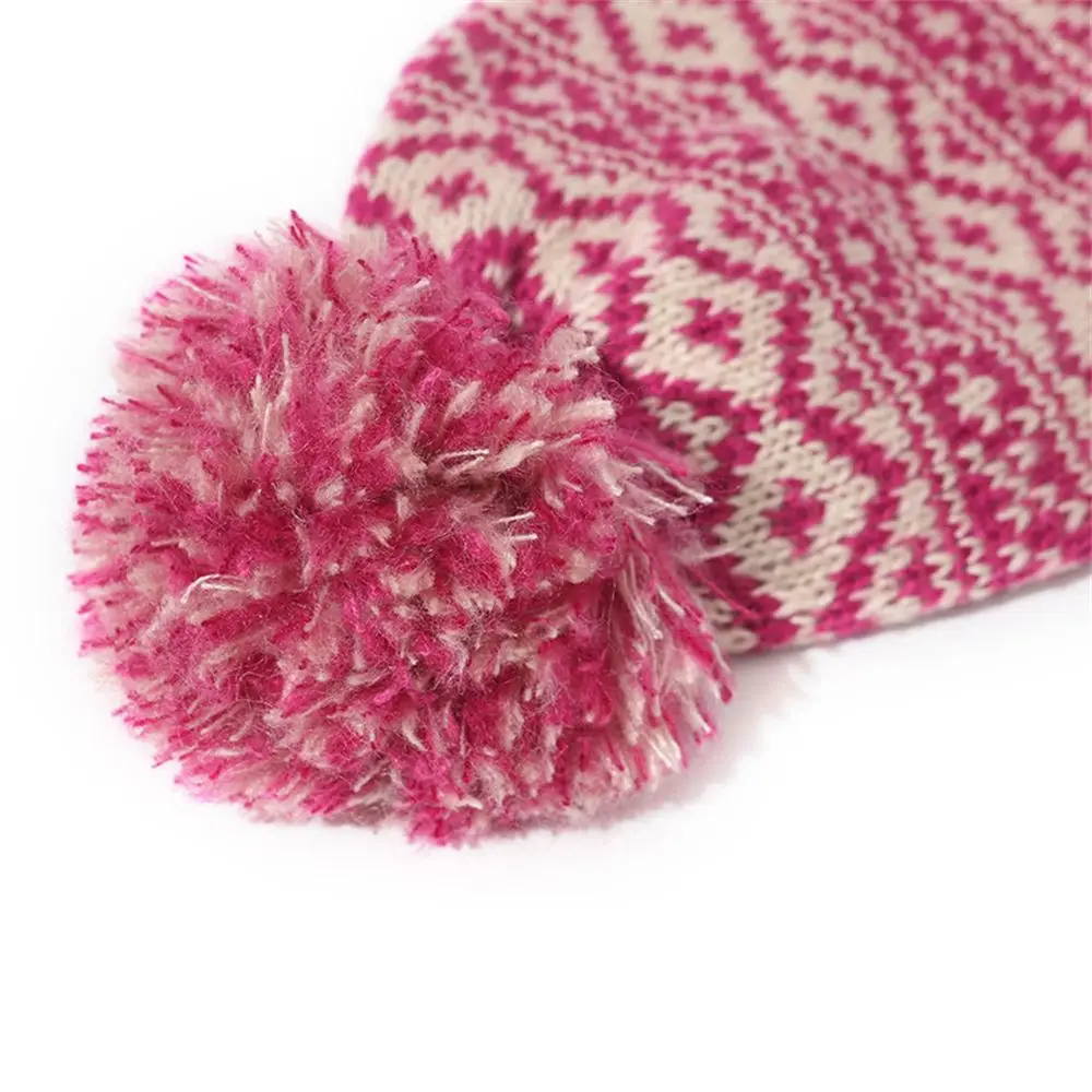 Ski Hat Unisex Winter Warm Mens Pom Pom Hat Knitted Beanie Cap Pom Wooly Cap Cable Bobble Hat