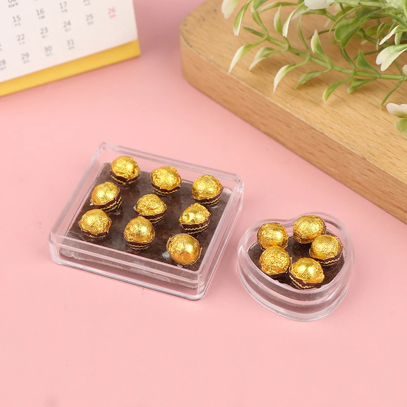 Dollhouse Chocolate Gift Set Box 1:12 Mini Chocolate Toy Model Miniature OB11 Filming Props Simulation Scale Kawaii Decor Crafts