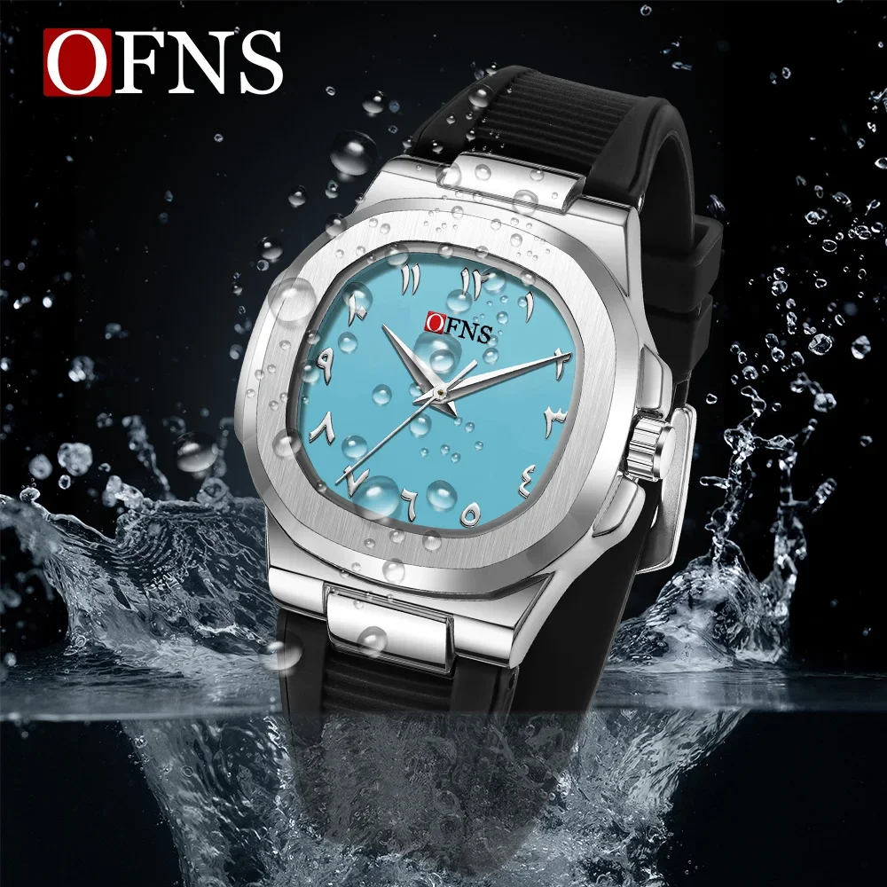 2026 OFNS1583 Top Fashion Men's and Women's Watch Innovative Case Lightweight 80G Dual Dial Design Fashionable Quartz Watch-1