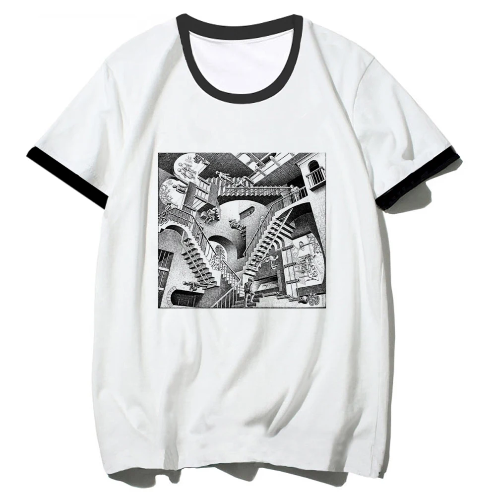 Escher top women Y2K comic t-shirts girl 2000s funny y2k clothing