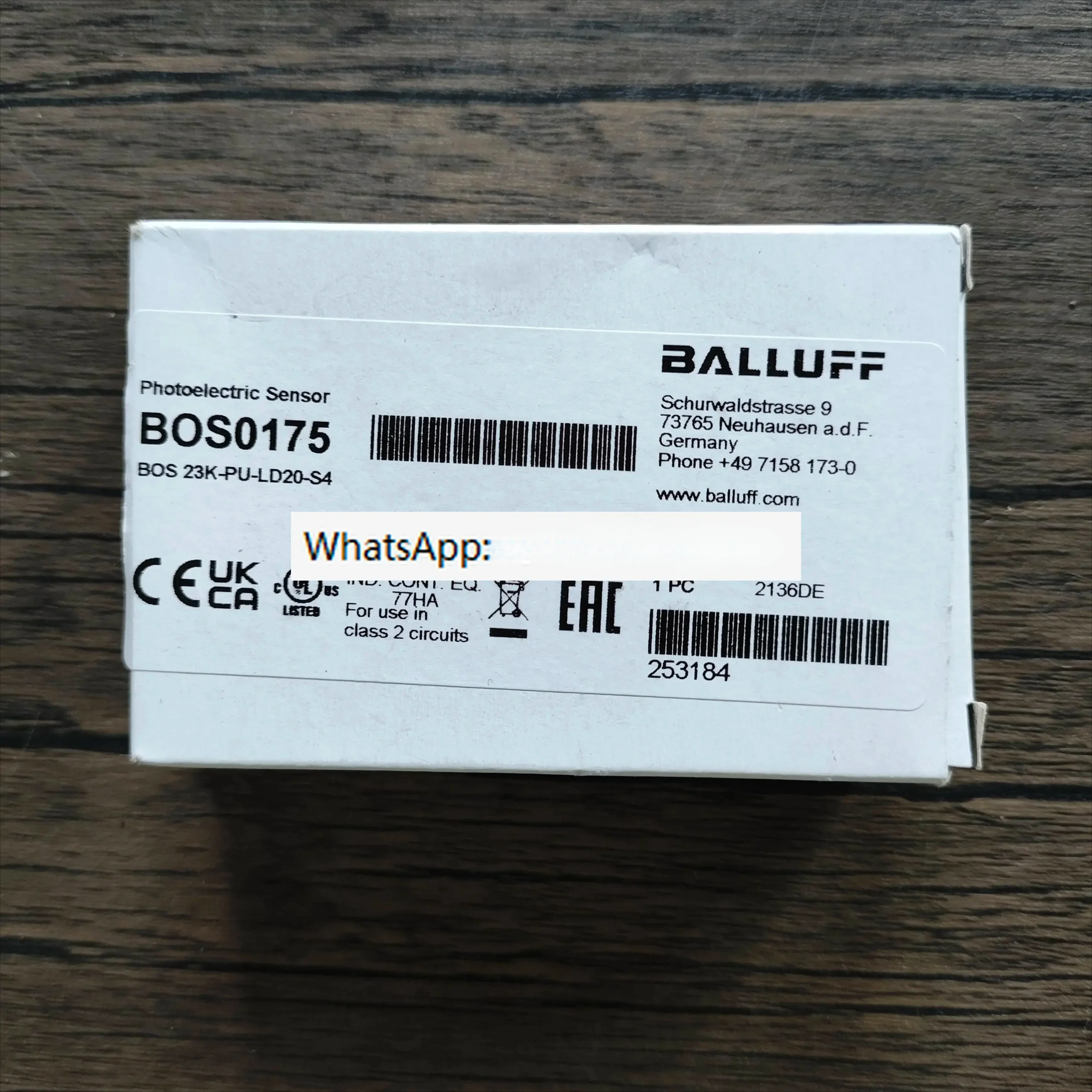 

Brand new genuine BOS0175 photoelectric switch BOS 23K-PU-LD20-S4