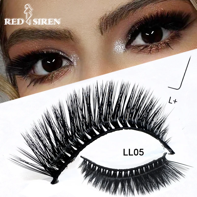 L+ Curl Eyelash Extension Look 2026 New Cat Eye Full Strip Lashes Female Fox Winged Wispy Natural Faux Mink Lashes Vendor