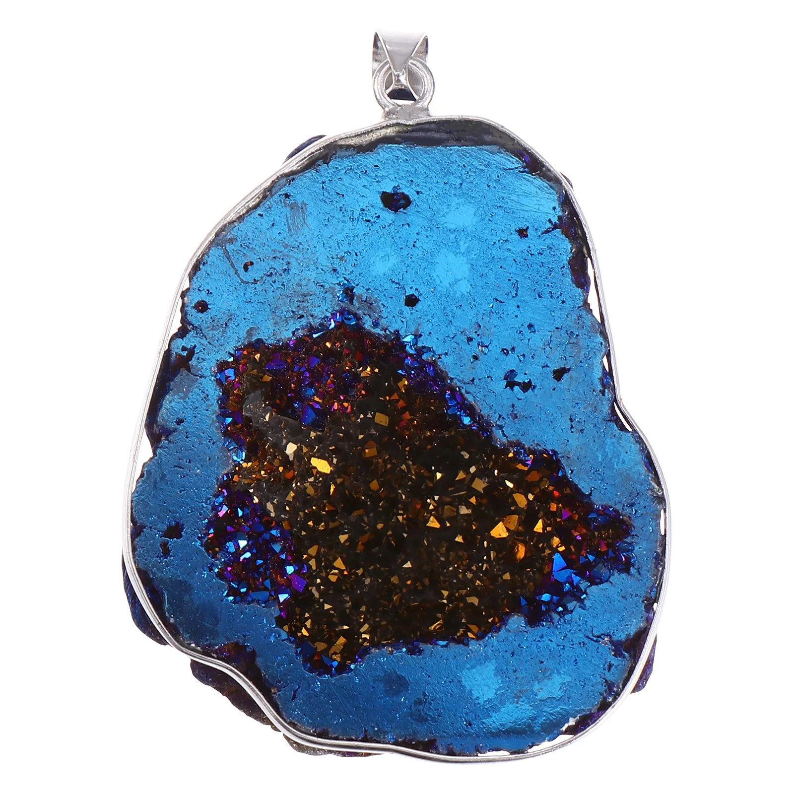 

Natural Agate Stone Charms Crystal Pendant Gemstone for Jewelry Making Irregular Shape Handmade Accessories