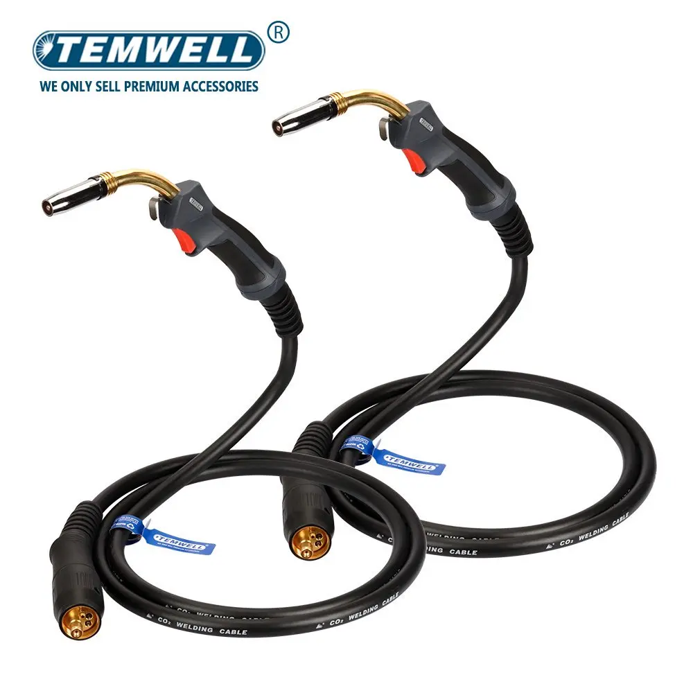 TEMWELL  3M 24KD Mig Mag Welding Torches Accessories MB24AK Weld Torch Gun with Europ Connector for Mig Co2 Welding Equipment