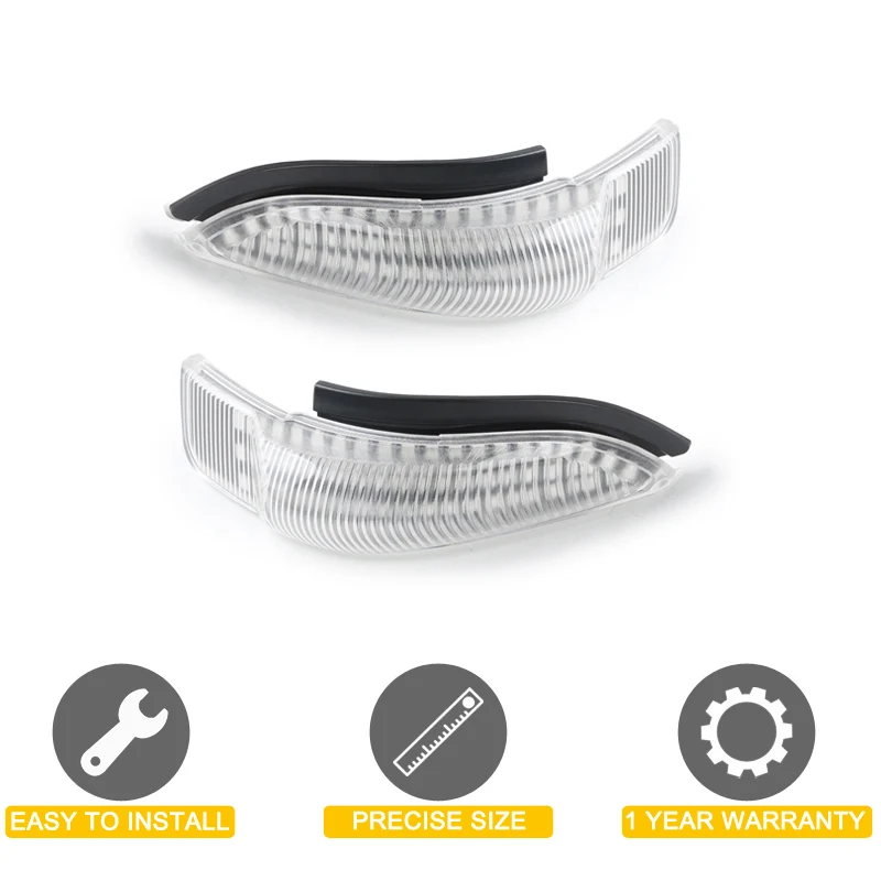 2Pcs Clear Lens LED Side Mirror Dynamic Blinker Turn Signal Light For Toyota Yaris Camry Prius C Etios Corolla Venza