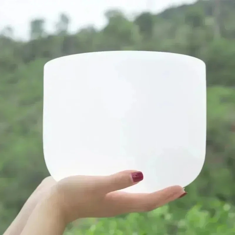 Crystal Singing Bowl 8 Inch 432Hz Quartz Tibetan Bowls Meditation Yoga Healing Sounds Spiritual Chakra By Percussion-ANKL