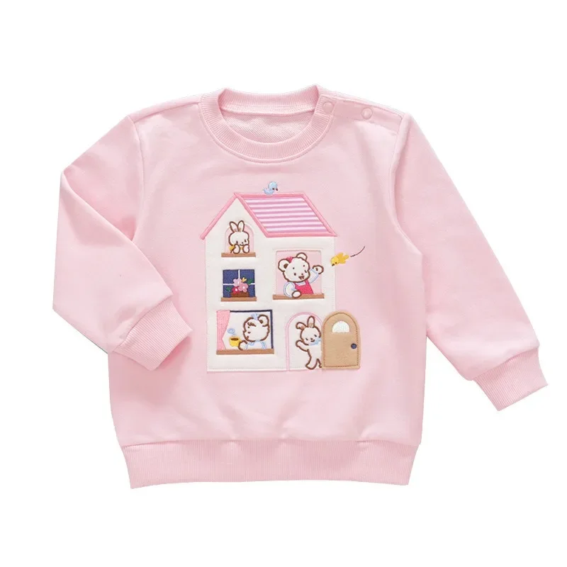 Autumn New Girls  Sweatshirts Cartoon  Bear Rabbit Hoodie Cute Tops Baby Girl Clothes  Kids  Hoodies Pull Sweatshirt Sudaderas