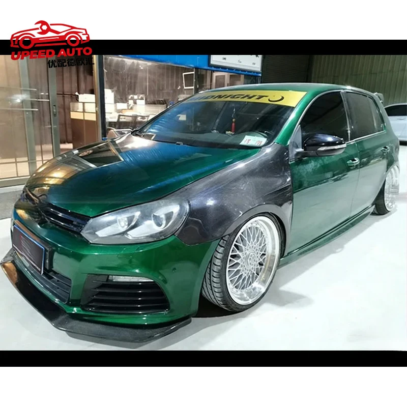 Suitable  for Volkswagen VW GOLF 6 MK 6 GTI R20 R Modified Carbon fiber Car Prevent Mud SplashingFront fender With Vents