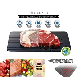 Fast Defrosting Tray Aluminium Alloy Thaw Food Defrosting Tray Frozen Meat Fish Food Tray Home kitchen accessories Gadgets Tools