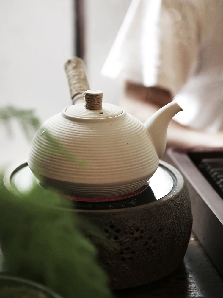 

Chinese Sle Cerc Tea Pot with Side Handle for Brewing Tea And Boiling Water Gongfu Tea Pot Cerc Stove Pot